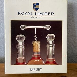 Vintage Crystal Bar Set